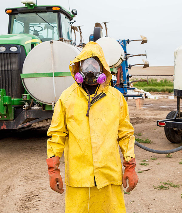 Organisan Tom Wood Wearing Personal Protective Equipment PPE